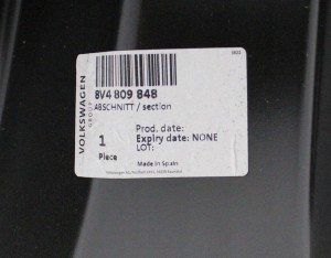 AUDI A3 S3 SPORTBACK 8V4 2013-2019 próg słupek prawy 8V4809848 4/6 MINIATURA