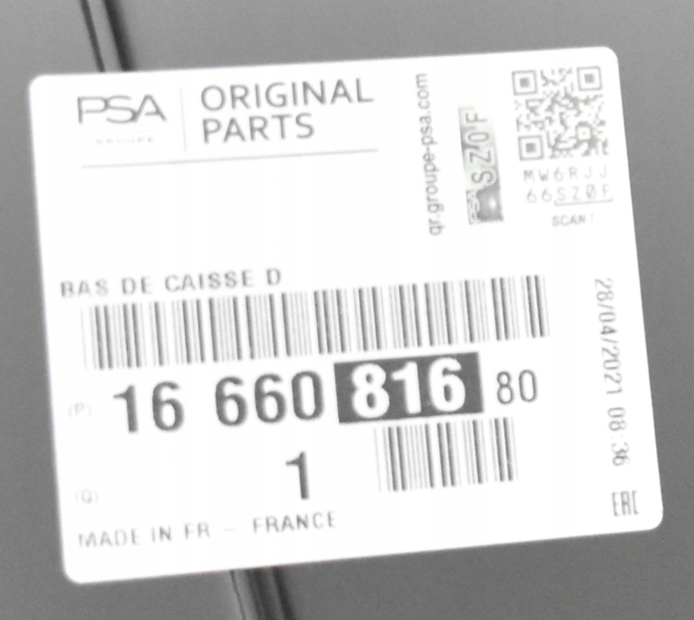 OPEL CORSA F CORSA-e ELECTRIC 2019-2026 próg słupek prawy 1666081680 4/6