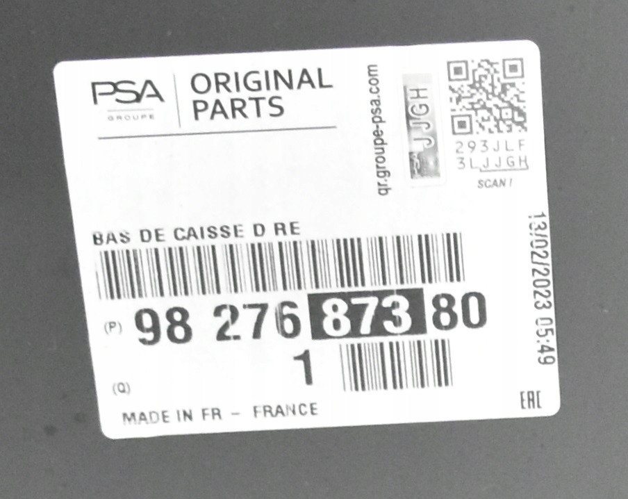 CITROEN BERLINGO 4 IV K9 L1 2019- próg słupek prawy 9827687380 9827656680 4/4