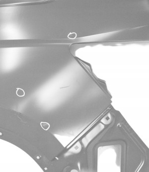 SKODA KODIAQ 565 2016-2024 tylny tył lewy błotnik 565809605A 565809601C 4/4 MINIATURA