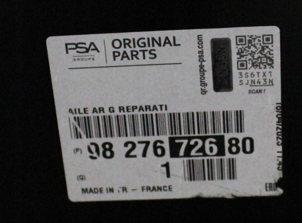 FIAT DOBLO 3 III L2 MAXI 2022-2025 tylny błotnik lewy 9827672680 5/5