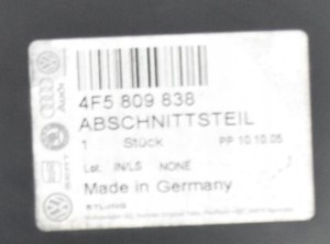 AUDI A6 S6 C6 SEDAN 4F5 2004-2012 tylny prawy błotnik 4F5809838 4F5809838A 3/5 MINIATURA