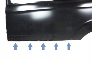 FORD TRANSIT CUSTOM V362 2012- L2 MAXI tylny lewy błotnik 1790945 2777695 4/7 MINIATURA