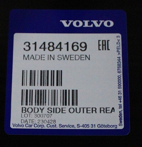 VOLVO XC60 XC-60 2 II 246 2017-2025 tylny prawy błotnik 31484169 3/3