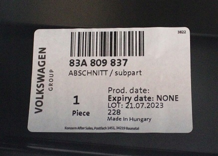 AUDI Q3 SQ3 RSQ3 2 83A F3B 2018-2025 tylny lewy błotnik 83A809837 5/5