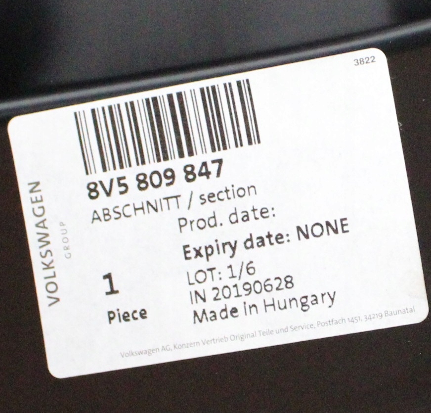 AUDI A3 S3 RS3 SEDAN 8V5 2013-2019 Próg słupek lewy 8V5809847 4/6