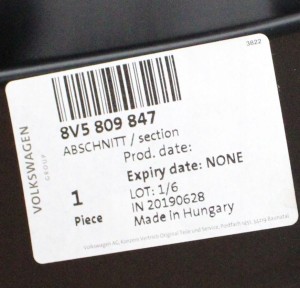 AUDI A3 S3 RS3 SEDAN 8V5 2013-2019 Próg słupek lewy 8V5809847 4/6 MINIATURA