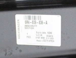 VW POLO 6R4 6C4 5D HB 2009-2017 próg słupek prawy 6R4-809-836 6R4809836A 2/4 MINIATURA