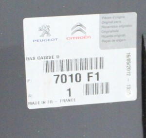 CITROEN XSARA PICASSO 1999-2010 Próg słupek prawy 7010F1 4/4 MINIATURA