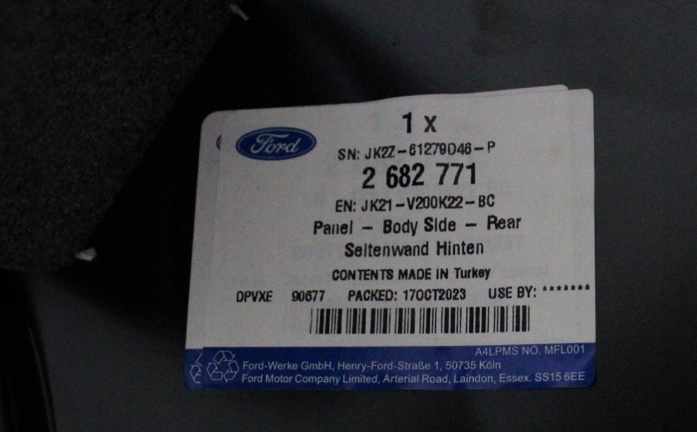 FORD TRANSIT CUSTOM LIFT V362 L1 2018-2023 Tylny prawy błotnik 2682771 5/5