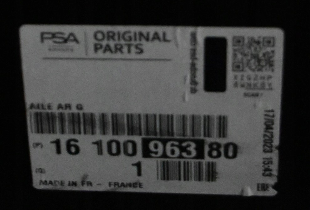 PEUGEOT 308 2 II T9 5D HB 2013-2021 tylny błotnik lewy 1610096380 4/6