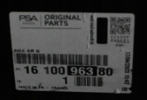 PEUGEOT 308 2 II T9 5D HB 2013-2021 tylny błotnik lewy 1610096380 4/6 MINIATURA