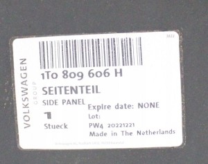 VW TOURAN LIFT 1T0 1T3 2010-2015 próg słupek prawy 1T0809606H 4/6 MINIATURA