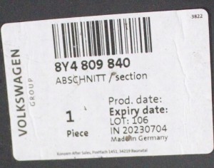 AUDI A3 S3 SPORTBACK 8Y4 2020-2024 słupek prawy dachowy 8Y4809840 2/3 MINIATURA