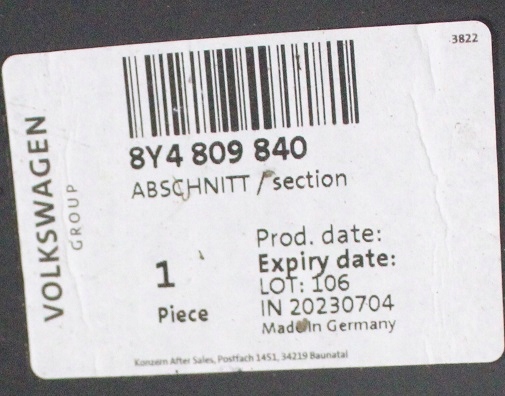 AUDI A3 S3 SPORTBACK 8Y4 2020-2024 słupek prawy dachowy 8Y4809840 2/3