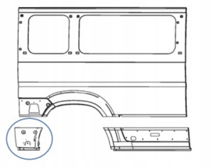 CITROEN JUMPER L4 MAXI 2006-2025 tylny prawy błotnik 1345127080 4/4 MINIATURA
